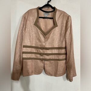 Adriana, Papel 100% silk size 16 career jacket rose color business formal